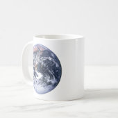 ブルーマーブル地球ビンテージ宇宙写真 コーヒーマグカップ (正面左)