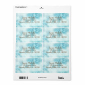 ブルーマーブル差出人住所ラベル ラベル (フルシート)