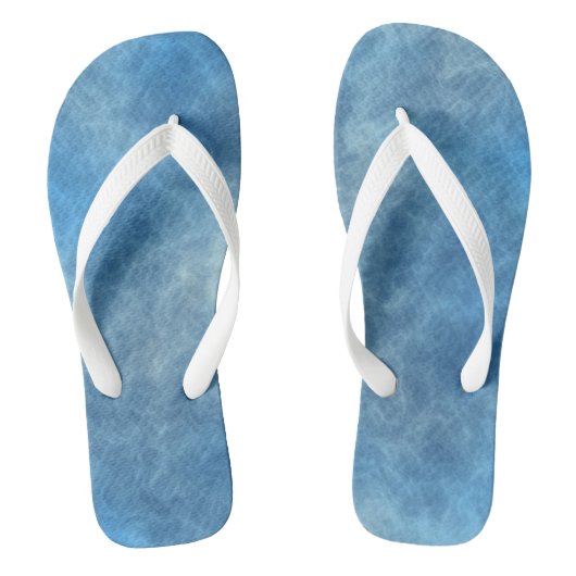 ブルーマーブル抽象芸術 ビーチサンダル (フットベッド)