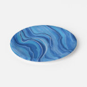 ブルーマーブル紙プレート ペーパープレート (アングル)