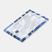 ブルーマーブル絞り染め水彩モノグラムトゥドリスト ポストイット (アングル)