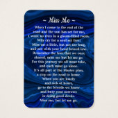 ブルーマーブル葬儀3写真記念祈りの言葉カード (裏面)