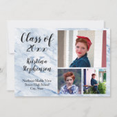 ブルーマーブル3フォトスクール卒業発表 招待状 (正面)