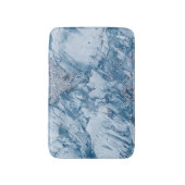 ブルーマーブル&グリッター バスマット (正面縦)