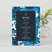 ブルーマーブル スターオブデイビッド オーダーメイド バー バット ミッツヴァ メニュー (スタンド正面)