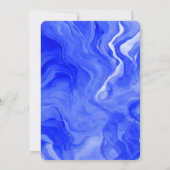 ブルーマーブル スターオブデイビッド オーダーメイド バー バット ミッツヴァ 招待状 (裏面)