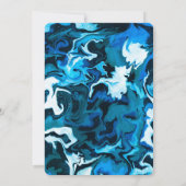 ブルーマーブル スターオブデイビッド オーダーメイド バー バット ミツバ 招待状 (裏面)