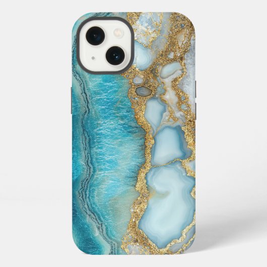 ブルーマーブル iPhoneケース (裏面)
