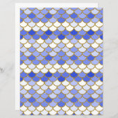 ブルーマーメイドはかりで測スクラップブック紙 (正面/裏面)