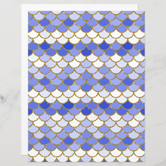 ブルーマーメイドはかりで測スクラップブック紙 (正面/裏面)