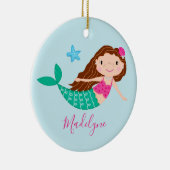 ブルーマーメイドクリスマススクリプト名 セラミックオーナメント (右)
