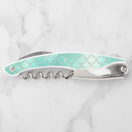 ブルーマーメイドスケールかわいらし虹色 ソムリエナイフ (裏面)