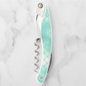 ブルーマーメイドスケールかわいらし虹色 ソムリエナイフ (正面)