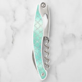 ブルーマーメイドスケールかわいらし虹色 ソムリエナイフ (裏面)