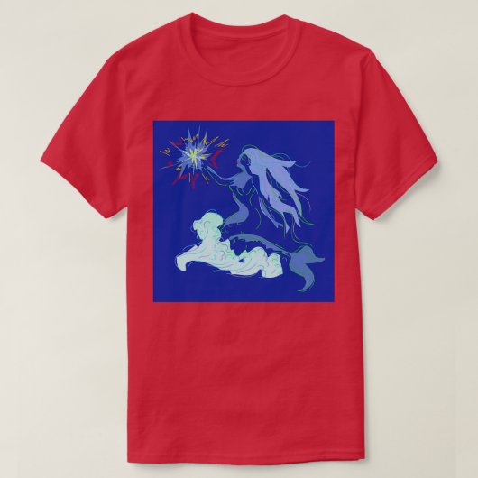 ブルーマーメイドスピリット&スターズ Tシャツ (デザイン正面)
