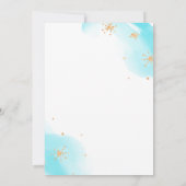 ブルーマーメイドスリッシュスプラッシュガール誕生日 招待状 (裏面)