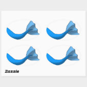 ブルーマーメイドテール 楕円形シール (シート)