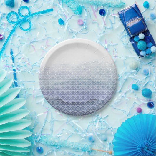 ブルーマーメイドバースデーパーティー紙プレート ペーパープレート (パーティー)