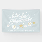 ブルーマーメイドパーティーガールズ誕生日 横断幕 (横)