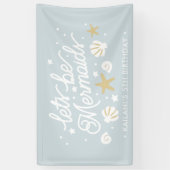 ブルーマーメイドパーティーガールズ誕生日 横断幕 (縦)