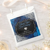 ブルーマーメイドレターズシルバーグリッターありがとう フェイバーバッグ (クリップ留めされた状態)