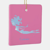 ブルーマーメイド泳ぐ人サンダー_コーブ セラミックオーナメント (右)