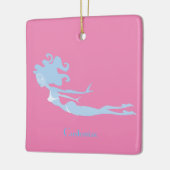 ブルーマーメイド泳ぐ人サンダー_コーブ セラミックオーナメント (左)