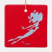 ブルーマーメイド泳ぐ人サンダー_コーブ セラミックオーナメント (裏面)