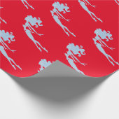 ブルーマーメイド泳ぐ人サンダー_コーブ ラッピングペーパー (角)