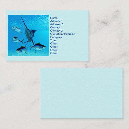 ブルーマーリンとイエローフィンマグロ 名刺 (正面/裏面)