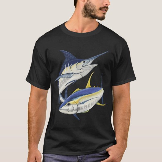 ブルーマーリンとキハダ Tシャツ (正面)