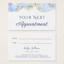 ブルーマーリングデザインアポイントメントカード