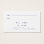 ブルーマーリングデザインアポイントメントカード (裏面)