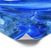 ブルーマーリングモダン流体アート ポスター (角)