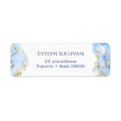 ブルーマーリング差出人住所ラベル ラベル (正面)