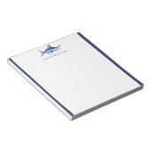 ブルーマーリンフィッシュフィッシャーマパーソナライズされたン ノートパッド (アングル)