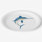 ブルーマーリンフィッシュ ペーパープレート (アングル)