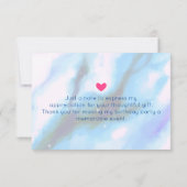 ブルーマーリーアウタースペース抽象芸術パーティーありがとう 招待状 (裏面)