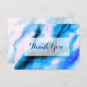 ブルーマーリーアウタースペース抽象芸術パーティーありがとう 招待状 (正面/裏面)