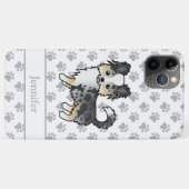ブルーマールロングコートチワワのキャラクター犬+名前 Case-Mate iPhoneケース (裏面(横))