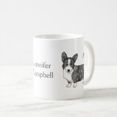 ブルーマーレカルディガンウェルシュコーギー愛犬家 コーヒーマグカップ (正面右)