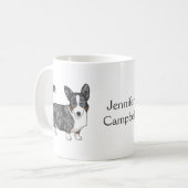 ブルーマーレカルディガンウェルシュコーギー愛犬家 コーヒーマグカップ (正面左)