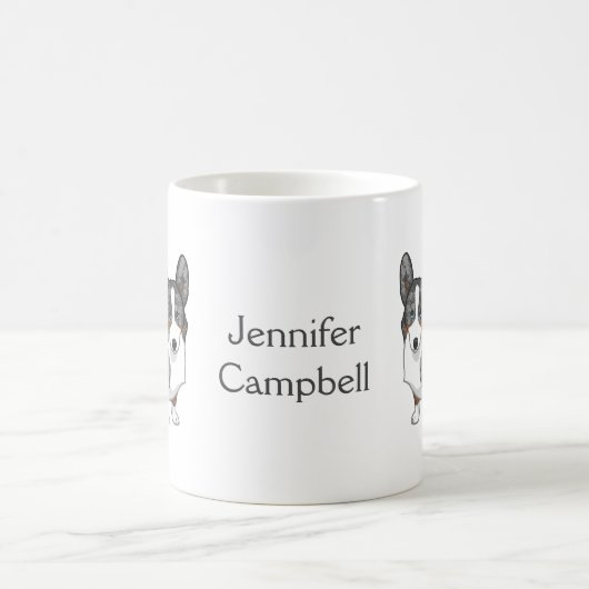 ブルーマーレカルディガンウェルシュコーギー愛犬家 コーヒーマグカップ (中央)