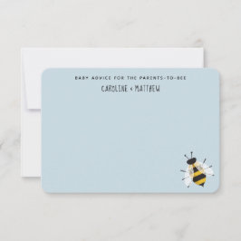 ブルーマ素朴マビーベイビーシャワーアドバイスカード 出欠カード