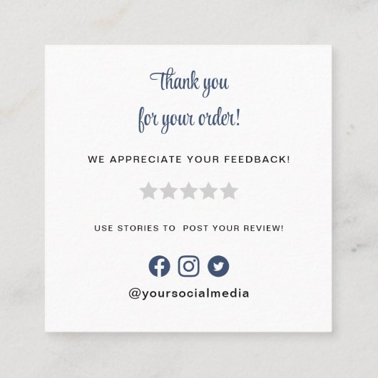 ブルーミキサーサンキュー スクエア名刺 (裏面)