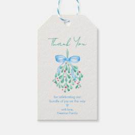 ブルーミスタントアベビーシャワーありがとうラベル ギフトタグ