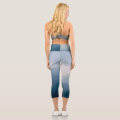 ブルーミスティ山脈抽象芸術ハイウェイストキャプリス カプリレギンス (裏面)