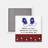 ブルーミッテンズウィズウィンターことわざ マグネット (正面/裏面)