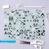 ブルーミッドセンチュリーモダンティッシュペーパー 薄葉紙 (クラフト)