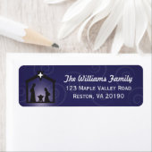 ブルーミッドナイトクリスマス出生住所 シール (インサイチュ)